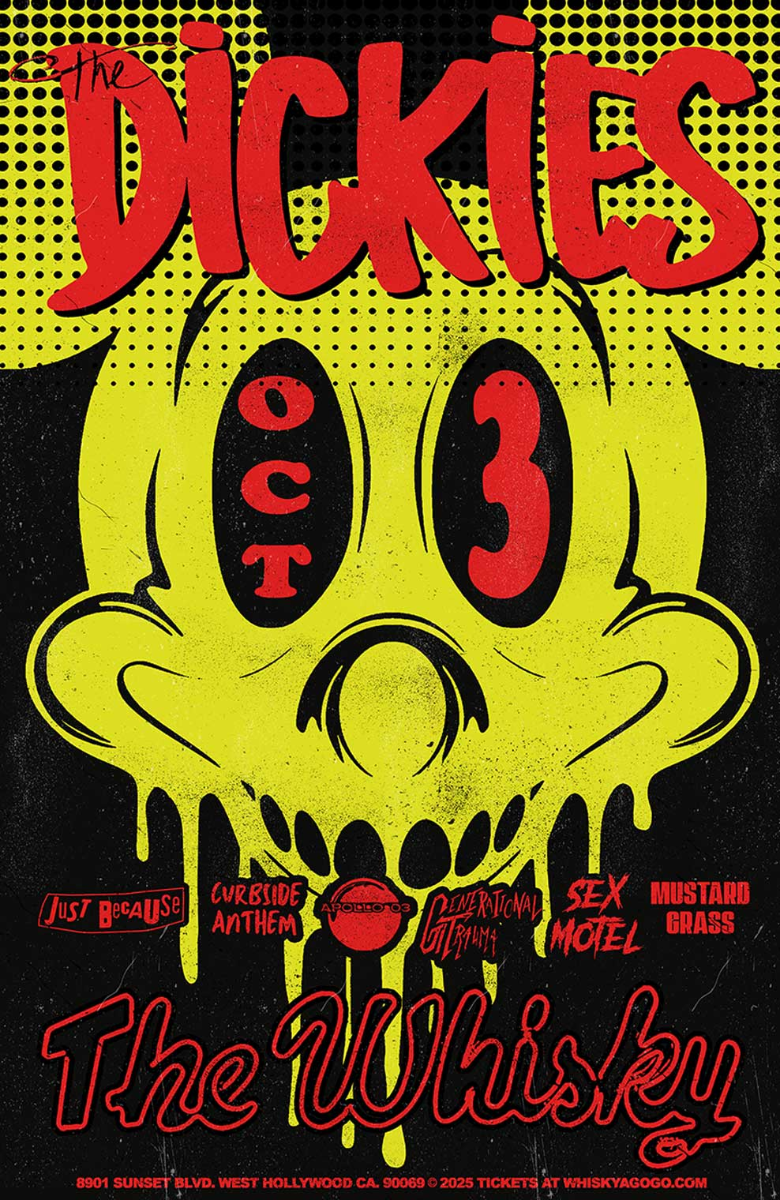 The Dickies, Just Because, Curbside Anthem, Reefas, Apollo 03, Generational Trauma, Mustard Grass, Sex Motel