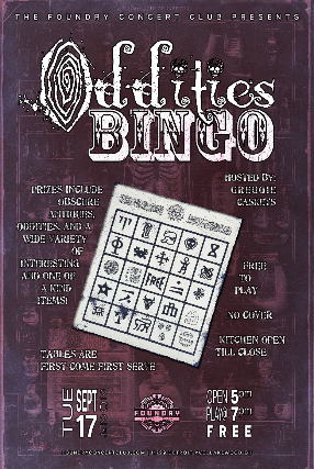 ODDITIES BINGO