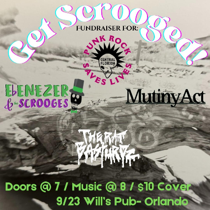 Ebenezer & The Scrooges, Mutiny Act, Rat Bastardz, and Elephantitus at Will’s Pub – Orlando, FL