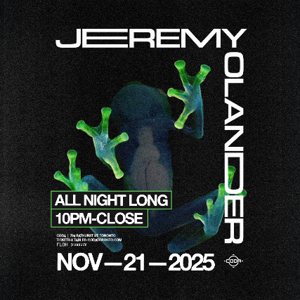 Jeremy Olander (Open To Close) at CODA – Toronto, Canada