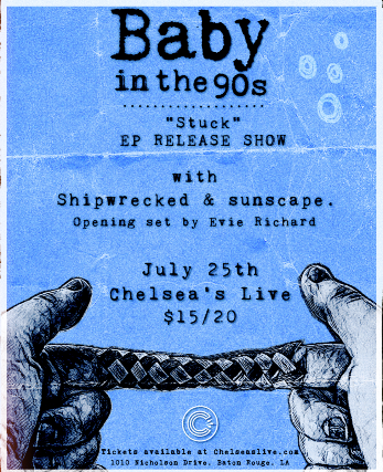 Baby in the 90s “Stuck” EP release show with Shipwrecked, sunscape.& Evie Richard