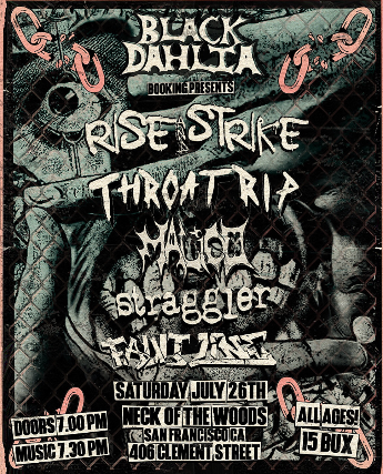 Rise and strike/ Throat Rip/ Malico/ Straggler/ Faultline 