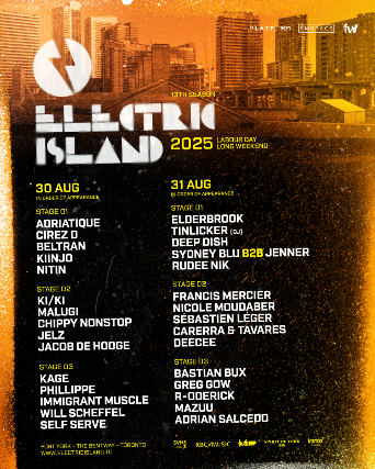 ELECTRIC ISLAND: 2025 SEASON CLOSER – SUNDAY at Fort York – Toronto, Canada