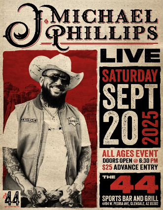 J. Michael Phillips w/ Just Kevin Price & The Bayou Bandits at The 44 Sports Grill and Nightlife – Glendale, AZ