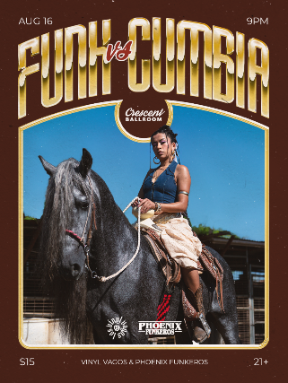 FUNK VS CUMBIA DANCE PARTY WITH VINYL VAGOS + PHOENIX FUNKEROS at Crescent Ballroom – Phoenix, AZ