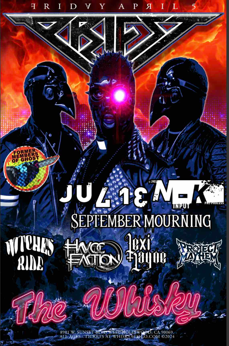 Priest, Julien-K, September Mourning , Witches Ride, Havoc Faction, Lexi Layne, Project Mayhem AD, Severed