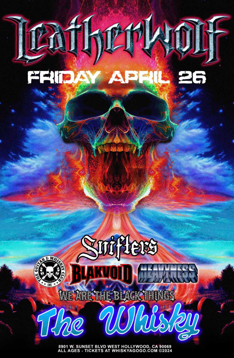 Leatherwolf, Snifters, The Guitar And Whiskey Club, Blakvoid, Heavyness, We Are The Black Things, ESQ, Carrie Simmons