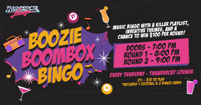 Boozie Boombox Bingo at Thundercat Lounge – Phoenix, AZ