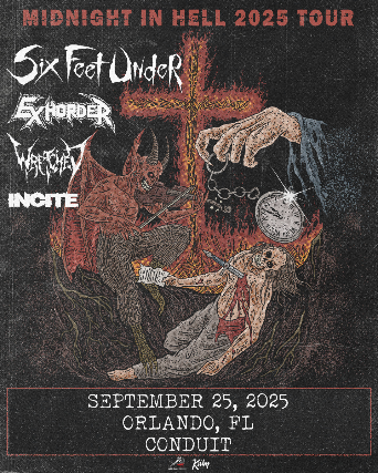 Six Feet Under "Midnight in Hell" Tour in Orlando 