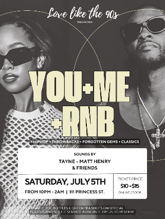 YOU + ME + RNB – Presented by Love like the 90s Productions at One Eleven – Winnipeg, Canada