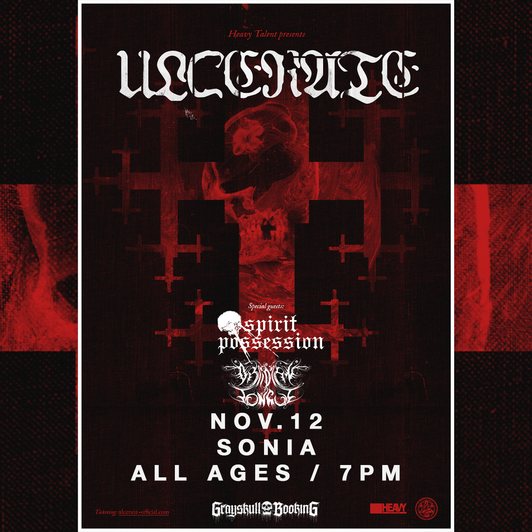 Ulcerate, Spirit Possession, Obsidian Tongue | Event Image