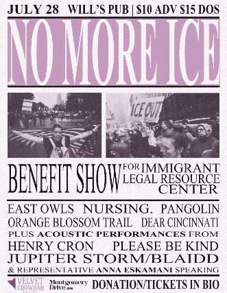 No More Ice -  Benefit Show for Immigrant Legal Resource Center