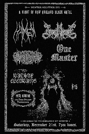 Winter Solstice XVI: A Night of New England Black Metal at Fete Music Hall – Providence, RI