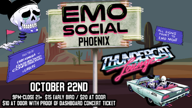 Emo Social (Dashboard Confessional Official Afterparty) at Thundercat Lounge – Phoenix, AZ