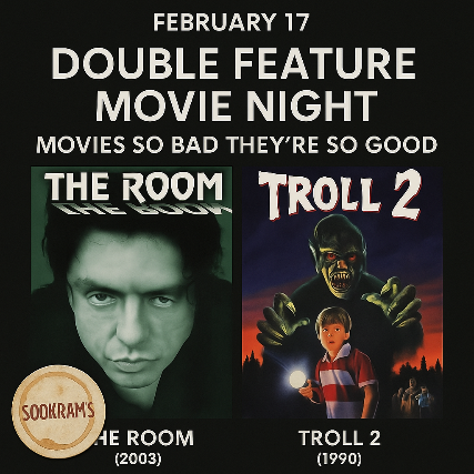 Sookram’s Double Feature Night – The Room X Troll 2 at The Park Theatre – Winnipeg, Canada