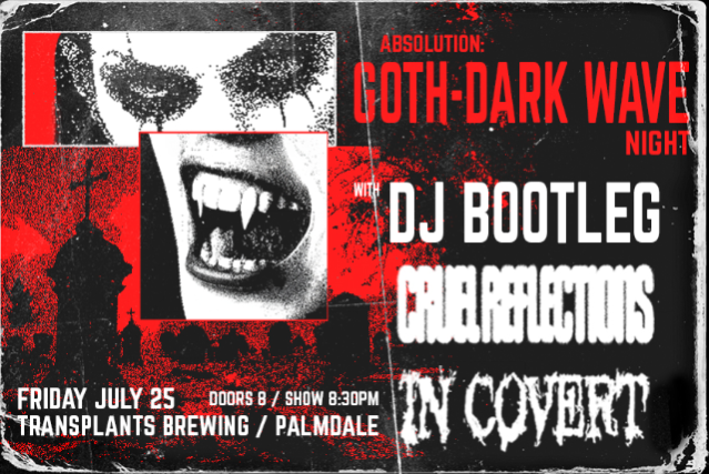 ABSOLUTION GOTH-DARK WAVE NIGHT WITH CRUEL REFLECTIONS & IN COVERT