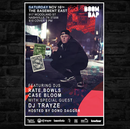 THE BOOM BAP FEATURING DJ TRAYZE at The Basement East – Nashville, TN