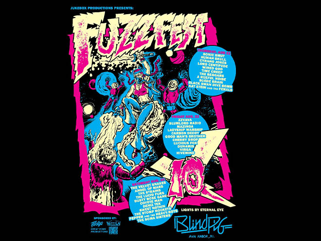 FUZZ FEST 10, Zzvava * Slumlord Radio * Mazinga * Ladyship Warship * Carbon Decoy * Good Man's Brother * Cherry Drop * Lucius Fox * DUNAMIS * Virga * Hivemind - 22/08/25