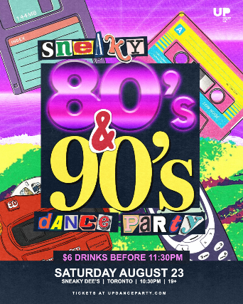 Sneaky 80s & 90s Night at Sneaky Dee’s – Aug 23 2025 at Sneaky Dee’s Concert Venue – Toronto, Canada