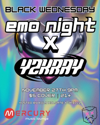 Black Wednesday EMO Night X Y2KRAY at The Mercury Music Lounge – Lakewood, OH