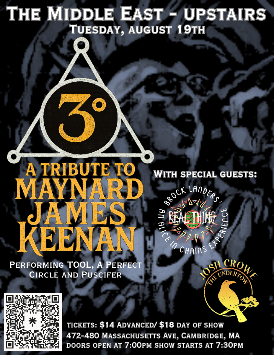 3 Degrees – A Tribute To Maynard James Keenan, Real Thing – An Alice In Chains Experience, Josh Crow The Undertow | Event Image