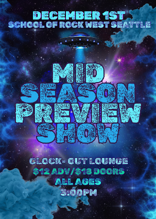 School Of Rock West Seattle Presents: Mid Season Preview at Clock-Out Lounge – Seattle, WA