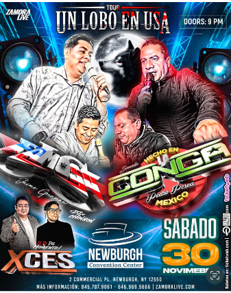 TOUR UN LOBO EN USA DE SONIDO FAMOSO at Newburgh Convention Center – Newburgh, NY