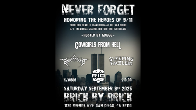 9/11 Benefit Show: Cowgirls From Hell with special guests at Brick by Brick at Brick By Brick – San Diego, CA