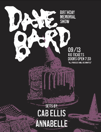 Dave Bard Benefit Show: Cab Ellis & Annabelle