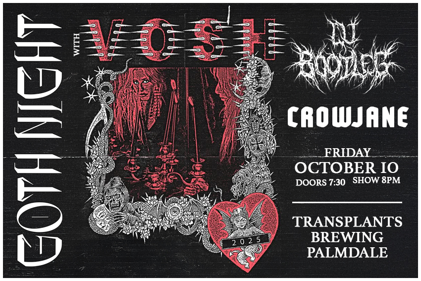 GOTH NIGHT WITH VOSH, CROWJANE & DJ BOOTLEG