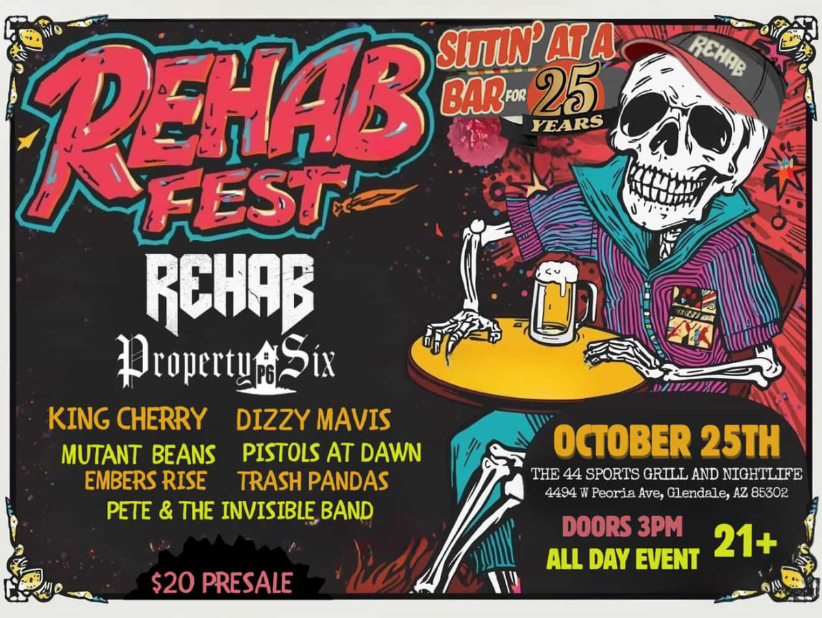 Rehab 25 Year Anniversary Festival, w Hed PE, King Cherry, Property Six, and many mor...