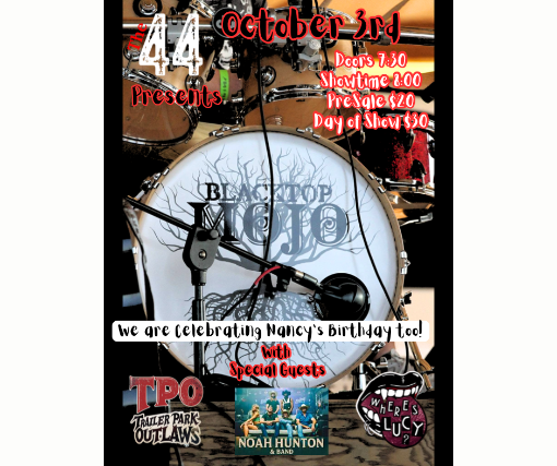 Blacktop Mojo w/ TBA at The 44 Sports Grill and Nightlife – Glendale, AZ