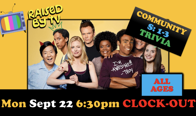 Raised By TV Events Presents: all ages Community Trivia Night at Clock-Out Lounge – Seattle, WA