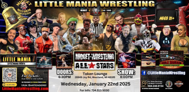 Midget Wrestling All Stars at The Token Lounge – Westland, MI