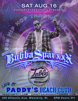 90s Throwback Hip Hop Party feat. BUBBA SPARXXX Performing Live on the Beach