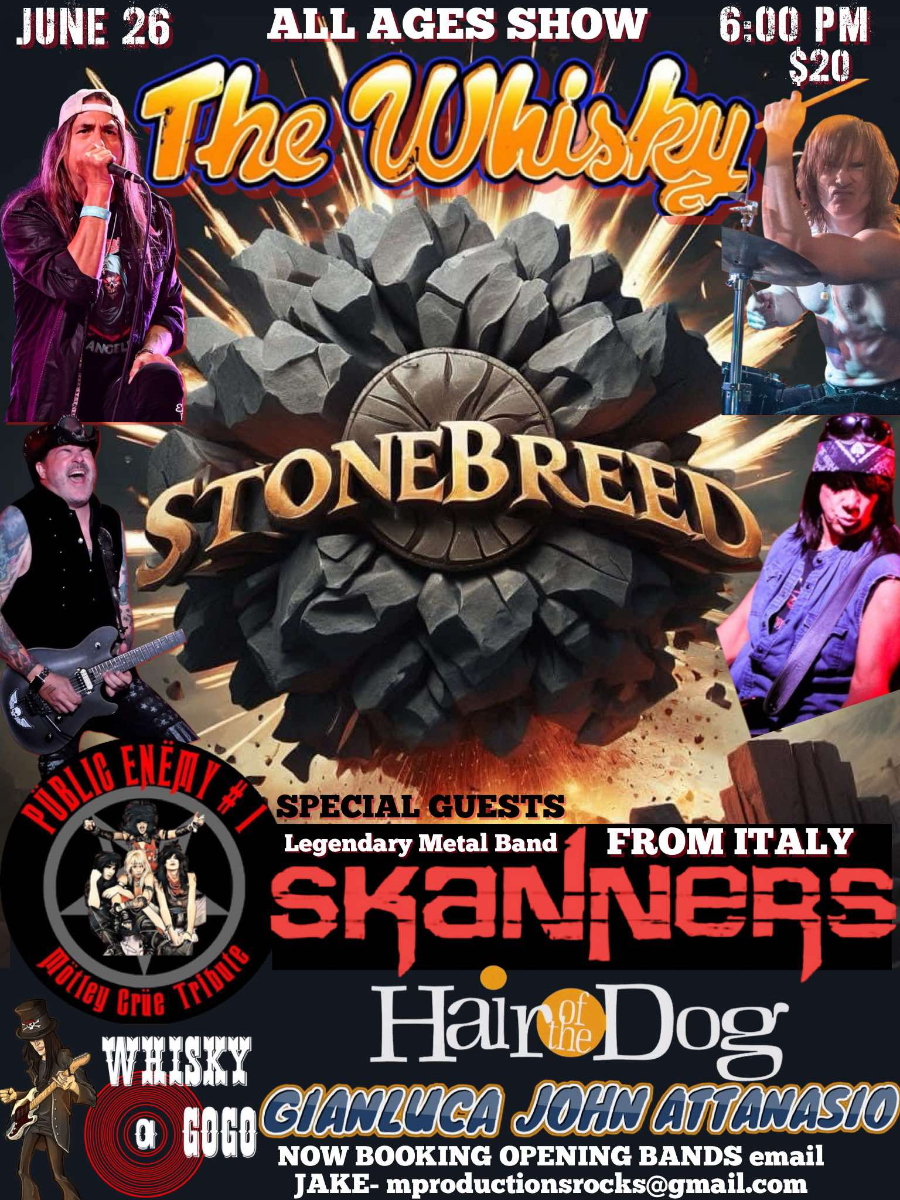 Stonebreed, Skanners , Public Enemy #1, Hair Of The Dog , Gianluca John Attanasio