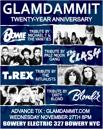 Glamdammit Celebrates Twenty Years of Fist Pumping Rock N Roll, Punk Anthems and Gliterry Glam Rock with live performances and a Cavalcade of Stars at The Bowery Electric – New York, NY