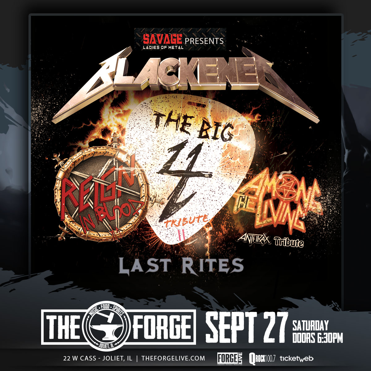 Blackened, Reign In Blood, Among the Living (Anthrax Tribute), Last Rites (Megadeth Tribu...