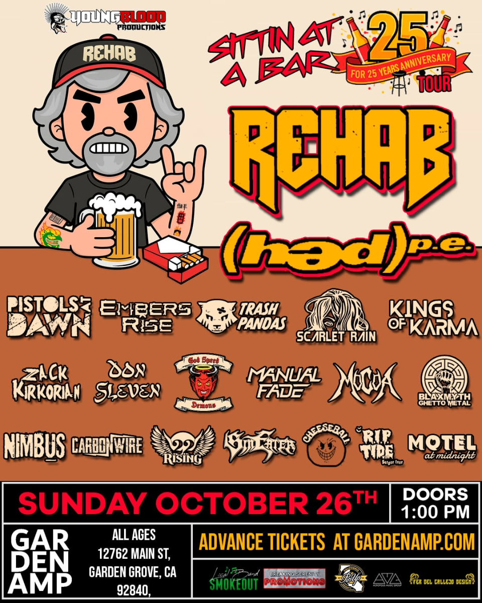 Sittin' at a Bar for 25 Years Anniversary Tour with Rehab, Hed PE and mo...