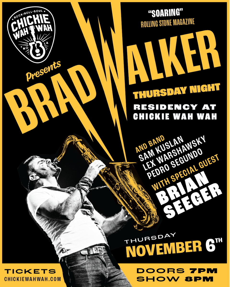 Brad Walker Quartet Residency w/special guest Brian Seeger