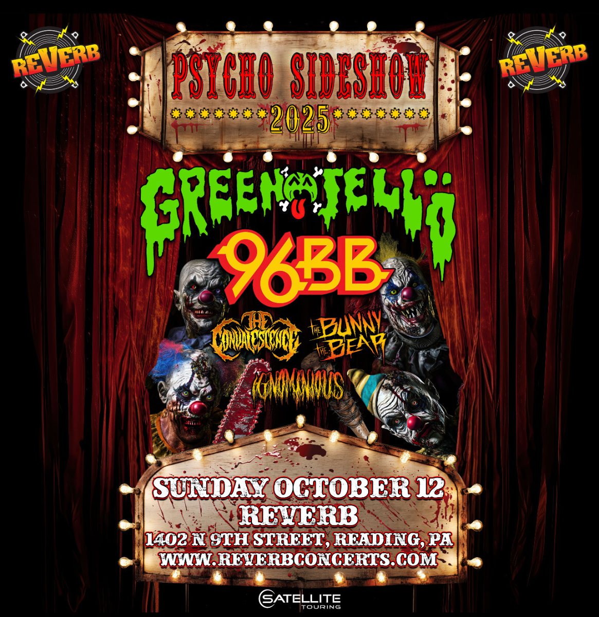 Psycho Sideshow 2025 feat. Green Jelly, 96 Bitter Beings, The Convalescence, The Bunny The Bear, & Ignomini...