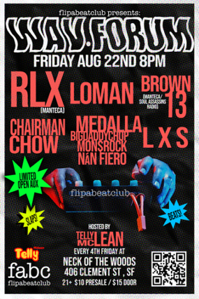 FlipABeatClub Presents: WAV Forum 4th Fridays at Neck of the Woods SF at Neck of the Woods – San Francisco, CA