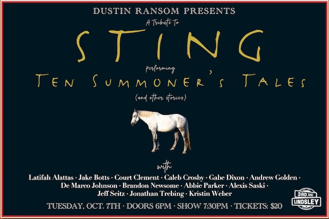 A Tribute to Sting performing "Ten Summoner's Tales" featuring Latifah Alattas , Jake Botts , Court Clement , Caleb Crosby , Gabe Dixon , And...