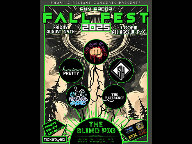 Ann Arbor Fall Fest 2025, Sometimes Pretty, Misplaced Memories, The Reference - 29/08/25