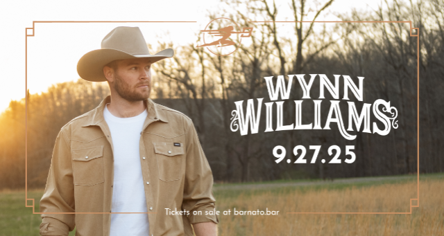 WYNN WILLIAMS – The Country Therapy Tour at Barnato – Omaha, NE