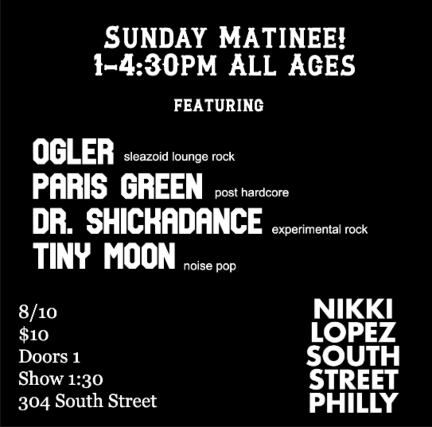 Ogler, Paris Green, Dr. Shickadance, Tiny Moon