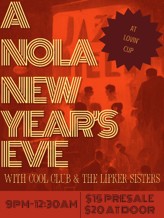 A NOLA New Year’s Eve with Cool Club & the Lipker Sisters at Lovin’ Cup – Rochester, NY