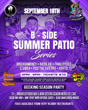 B Side Patio Series Presents : Geeking Season and Friends at B Side Lounge – Cleveland Heights, OH