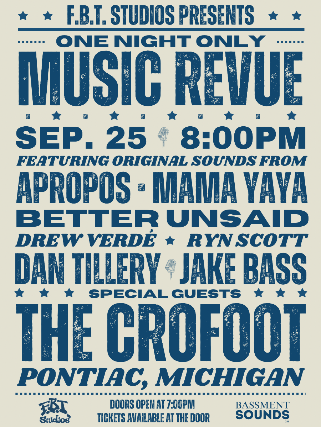 One Night Only Music Revue at The Crofoot Ballroom – Pontiac, MI