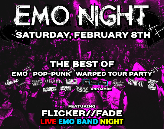 Flicker//Fade – Live Emo Band Night at Burlington Bar – Chicago, IL